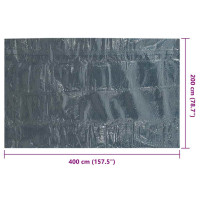 Produktbild för Värmeduk för pool PE 400x200 cm svart och blå