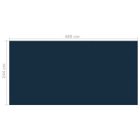 Miniatyr av produktbild för Värmeduk för pool PE 488x244 cm svart och blå
