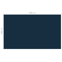 Produktbild för Värmeduk för pool PE 500x300 cm svart och blå
