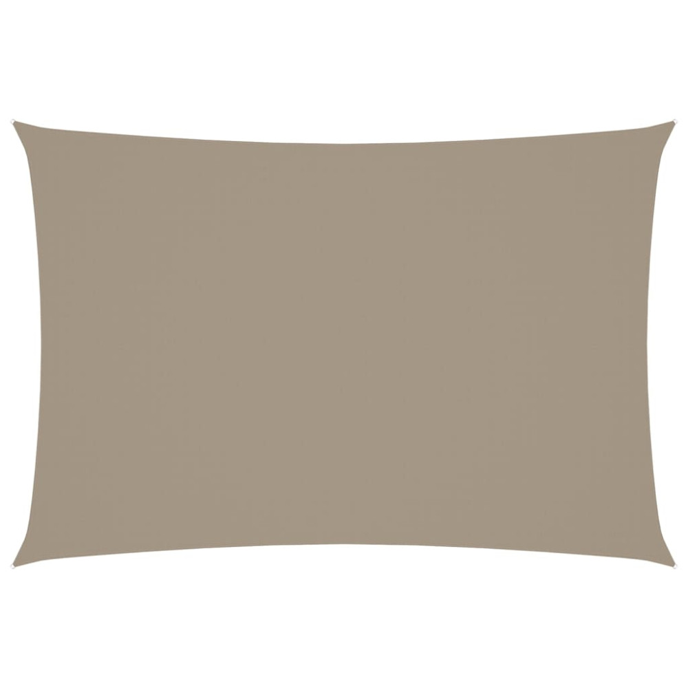 Produktbild för Solsegel oxfordtyg rektangulärt 3x5 m taupe