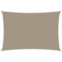 Produktbild för Solsegel oxfordtyg rektangulärt 3x5 m taupe