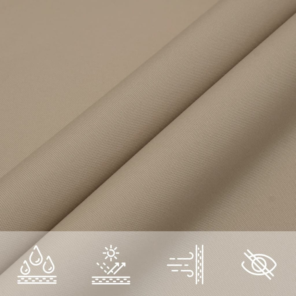 Produktbild för Solsegel oxfordtyg rektangulärt 4x7 m taupe
