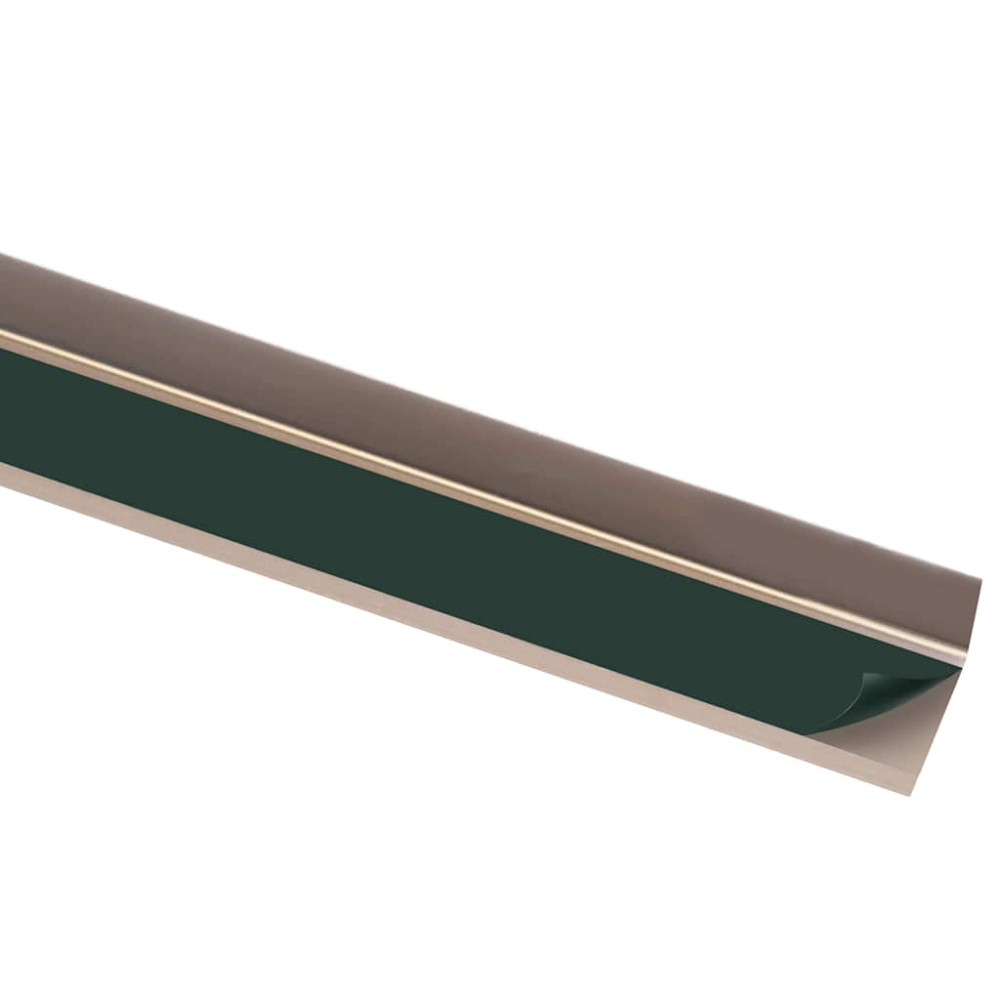 Produktbild för Trappnosings i L-form 15 st aluminium 100 cm brun