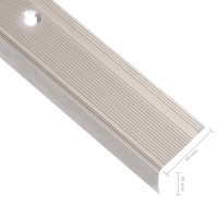 Produktbild för Trappnosar i L-form 15 st aluminium 100 cm champagne