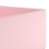 Produktbild för Handfat med bräddavlopp keramik matt rosa