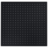Produktbild för Regnduschhuvud rostfritt stål 50x50 cm fyrkantigt svart