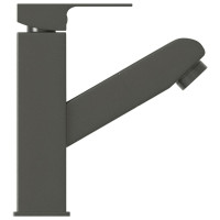 Miniatyr av produktbild för Badrumsblandare med utdragbar pip grå 157x172 mm