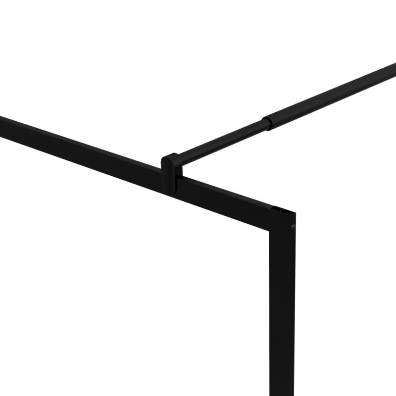 Produktbild för Duschvägg med härdat glas svart 100x195 cm