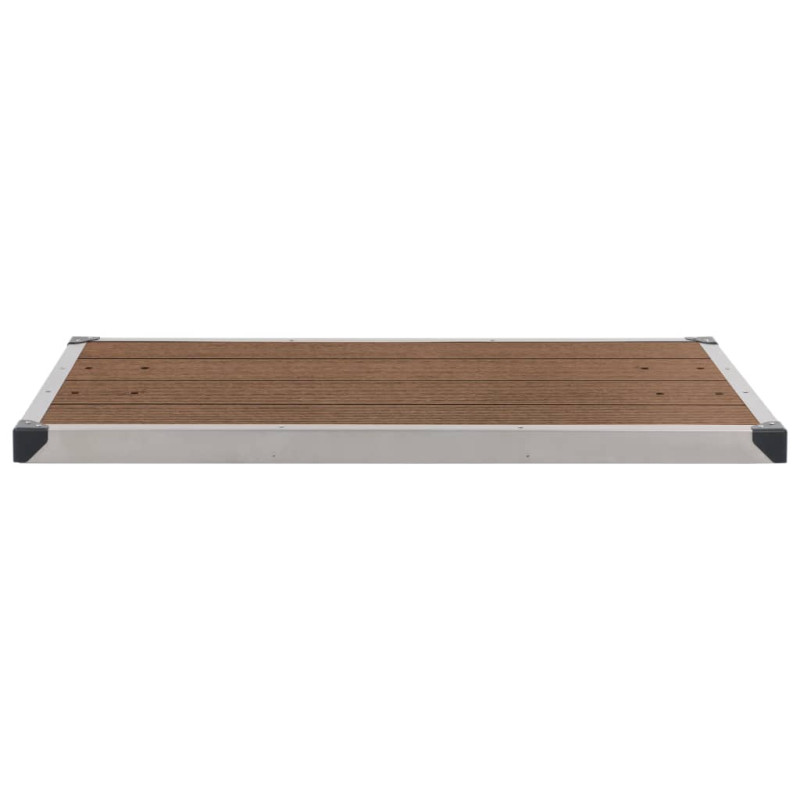 Produktbild för Trädgårdsdusch med brunt golv 225 cm rostfritt stål