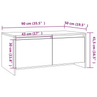 Miniatyr av produktbild för Soffbord svart 90x50x41,5 cm konstruerat trä