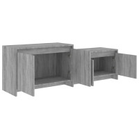 Produktbild för Tv-bänk grå sonoma 146,5x35x50 cm konstruerat trä