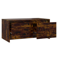 Produktbild för Soffbord rökfärgad ek 90x50x41,5 cm konstruerat trä