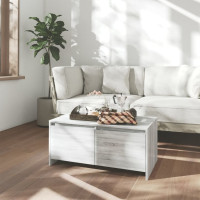 Produktbild för Soffbord grå sonoma 90x50x41,5 cm konstruerat trä