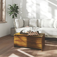 Produktbild för Soffbord brun ek 90x50x41,5 cm konstruerat trä