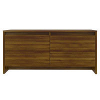 Produktbild för Soffbord brun ek 90x50x41,5 cm konstruerat trä