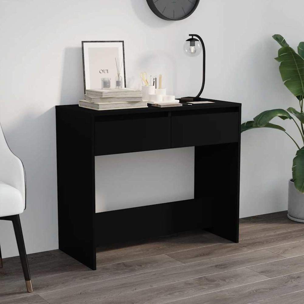 Produktbild för Konsolbord svart 89x41x76,5 cm konstruerat trä