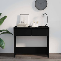 Produktbild för Konsolbord svart 89x41x76,5 cm konstruerat trä