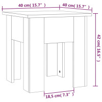 Produktbild för Soffbord svart 40x40x45 cm konstruerat trä