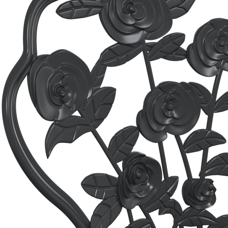 Produktbild för Caféstolar 2 st gjuten aluminium svart