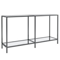 Produktbild för Konsolbord transparent 140x35x75,5 cm härdat glas