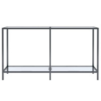 Produktbild för Konsolbord transparent 140x35x75,5 cm härdat glas