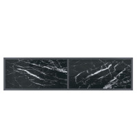 Produktbild för Konsolbord svart 140x35x75,5 cm härdat glas