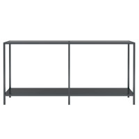 Produktbild för Konsolbord svart 160x35x75 cm härdat glas