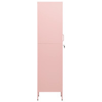 Produktbild för Förvaringsskåp rosa 35x46x180 cm stål