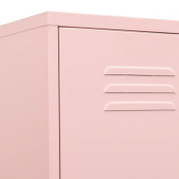 Produktbild för Förvaringsskåp rosa 35x46x180 cm stål