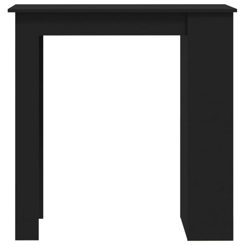 Produktbild för Barbord med förvaringshyllor svart 102x50x103,5 cm spånskiva