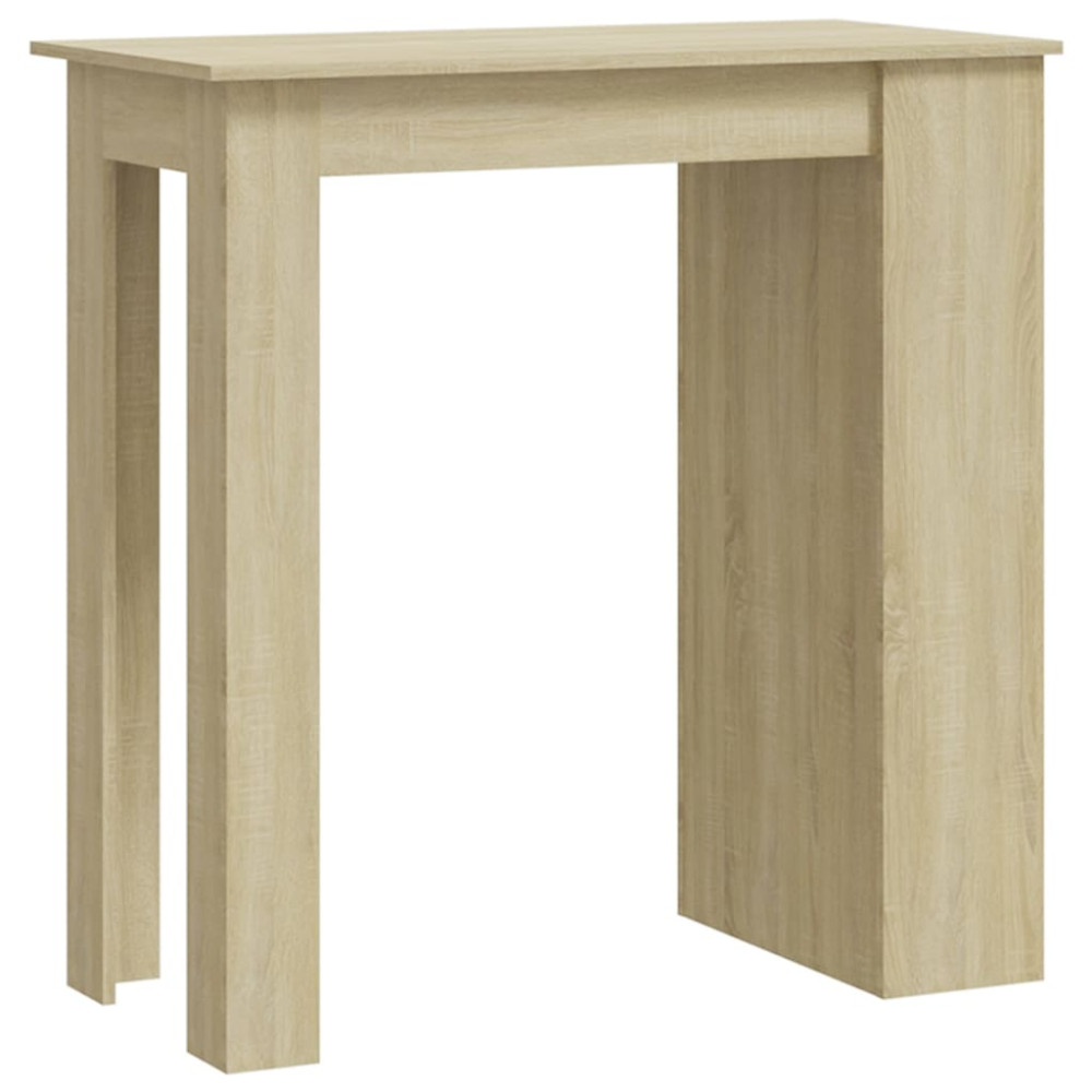 Produktbild för Barbord med förvaringshyllor sonoma-ek 102x50x103,5 cm