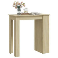 Produktbild för Barbord med förvaringshyllor sonoma-ek 102x50x103,5 cm