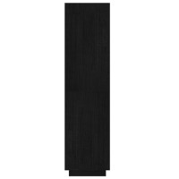 Produktbild för Bokhylla/rumsavdelare svart 60x35x135 cm massiv furu