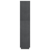Produktbild för Bokhylla/Rumsavdelare grå 60x35x167 cm massiv furu