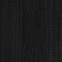 Produktbild för Bokhylla/rumsavdelare svart 60x35x167 cm massiv furu