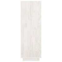 Produktbild för Bokhylla/rumsavdelare vit 80x35x103 cm massiv furu