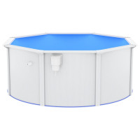 Miniatyr av produktbild för Pool med stålväggar 300x120 cm vit