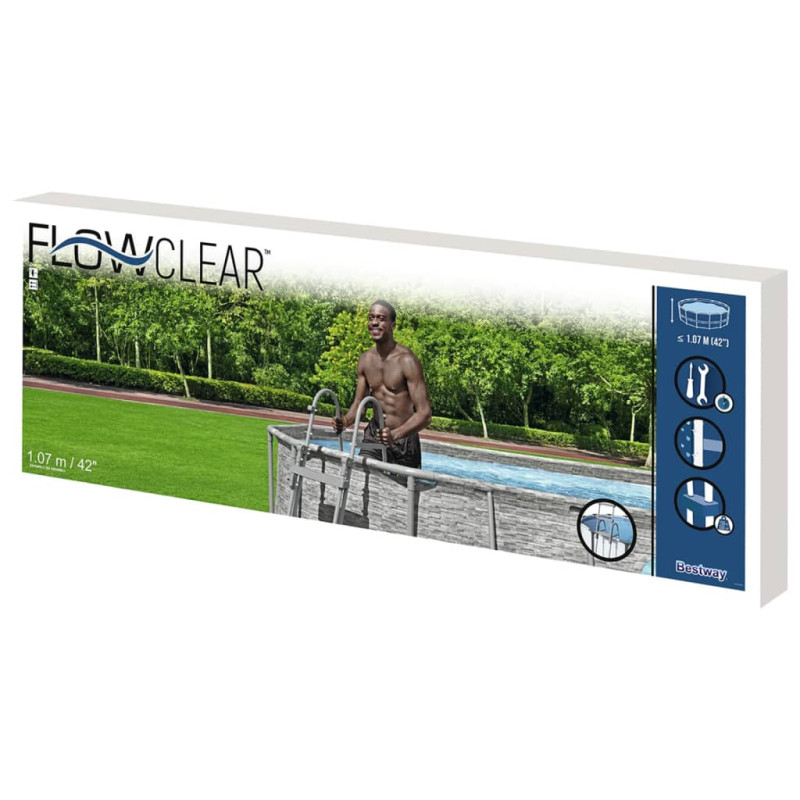 Produktbild för Bestway Poolstege Flowclear 4 steg 107 cm