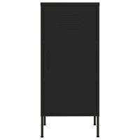 Produktbild för Förvaringsskåp svart 42,5x35x101,5 cm stål