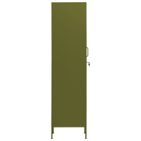 Produktbild för Förvaringsskåp olivgrön 35x46x180 cm stål