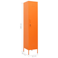 Produktbild för Förvaringsskåp orange 35x46x180 cm stål