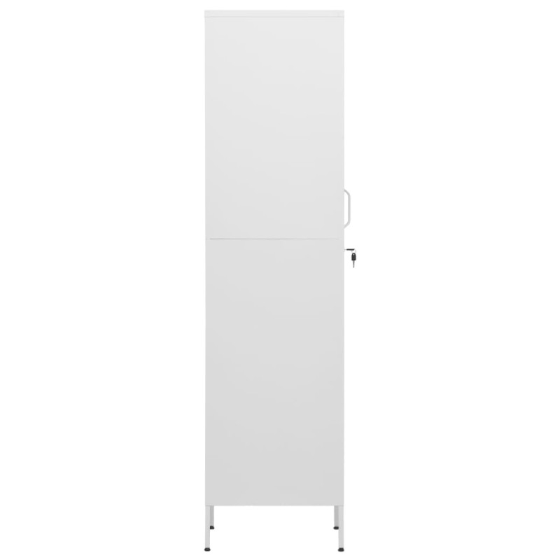 Produktbild för Förvaringsskåp vit 35x46x180 cm stål