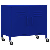 Produktbild för Förvaringsskåp marinblå 60x35x56 cm stål