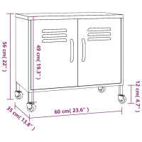 Produktbild för Förvaringsskåp marinblå 60x35x56 cm stål