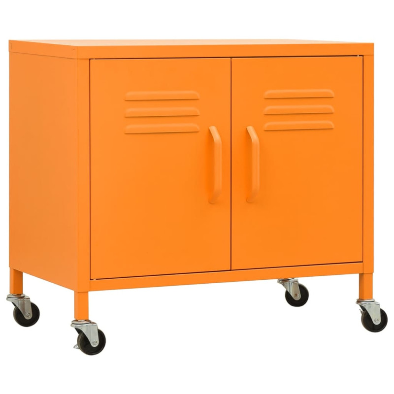 Produktbild för Förvaringsskåp orange 60x35x56 cm stål