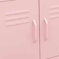 Miniatyr av produktbild för Förvaringsskåp rosa 60x35x56 cm stål