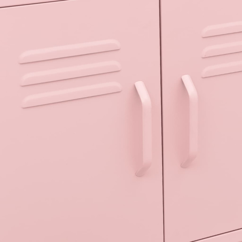 Produktbild för Förvaringsskåp rosa 60x35x56 cm stål
