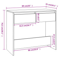 Produktbild för Avlastningsbord grå sonoma 89x41x76,5 cm konstruerat trä