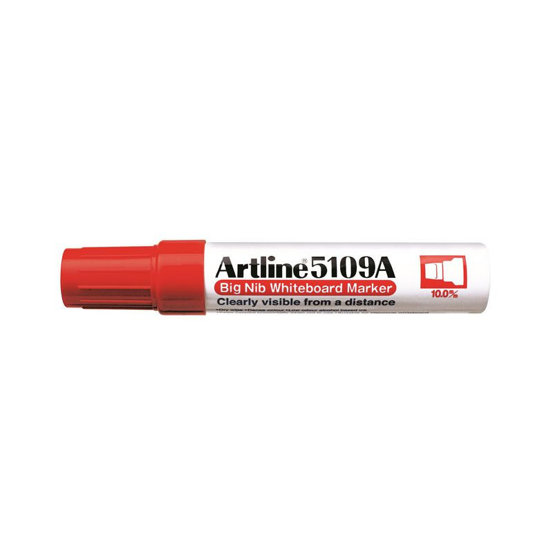Produktbild för Whiteboardpenna ARTLINE 5109A sned röd