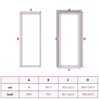 Produktbild för Innerdörr ESG-glas och aluminium 76x201,5 cm svart